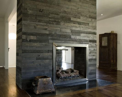 Chimenea doble cara 8 Efecto Madera