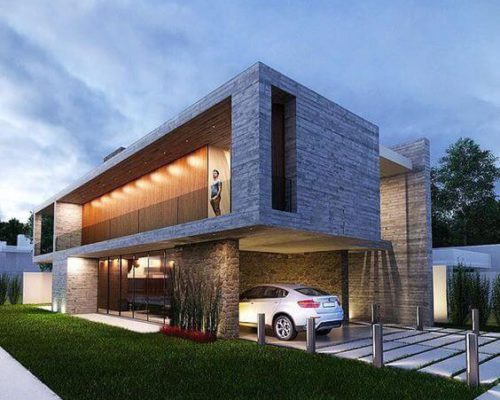 Fachada Composite Pegasa sobre container